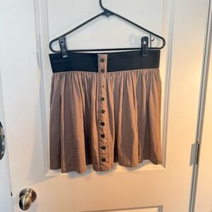 Forever 21 Brown Skater Mini Skirt